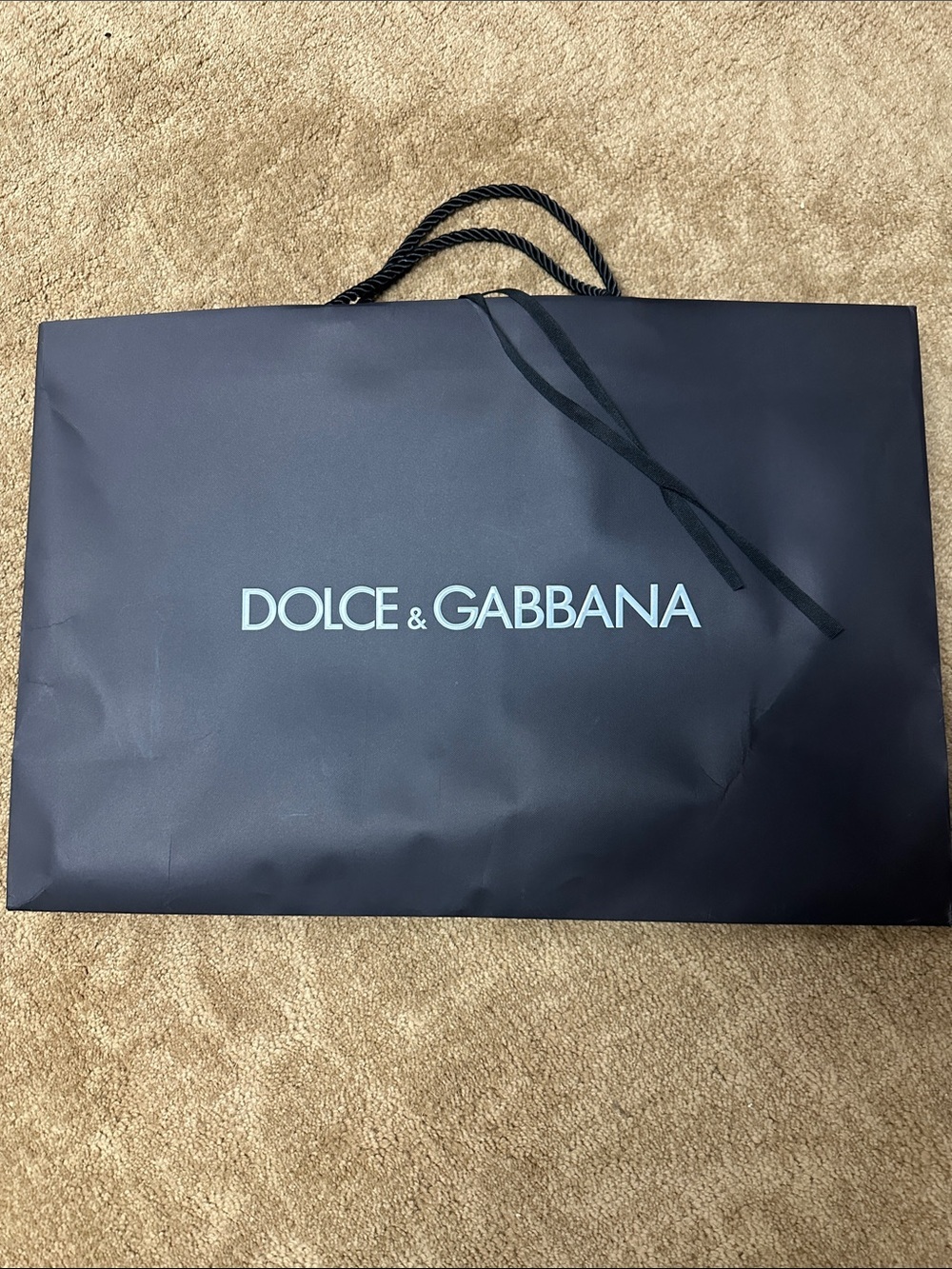Dolce & Gabbana Black and White Logo Gift Bag XL